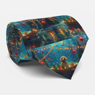 Corbata Viaje Festivo de Navidad de Goldendoodle