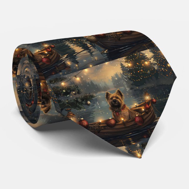 Corbata Viaje Festivo de Navidad del Cane Corso (Enrollado)