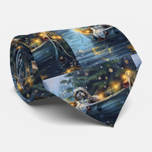 Corbata Viaje Festivo de Navidad Havanés