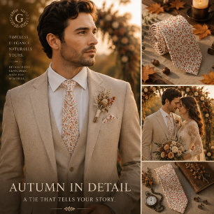Corbata Vibraciones Cálidas de Otoño