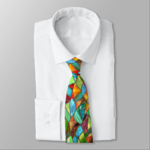 Corbata Vibraciones divertidas de vidrio emplomado