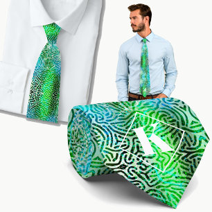 Corbata Vibraciones geniales azul y verde 