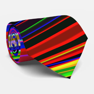 Corbata Vibrant Neon Striped Abstract Pattern
