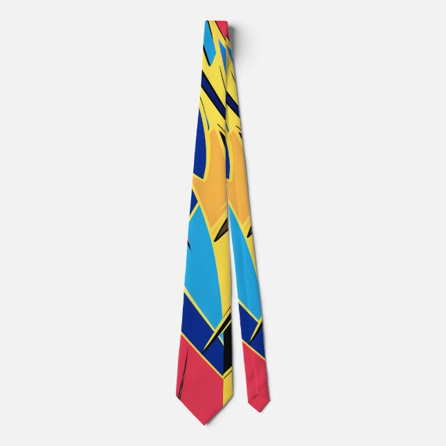 Corbata Vibrant Stylized Portrait with Abstract Elements (Anverso)