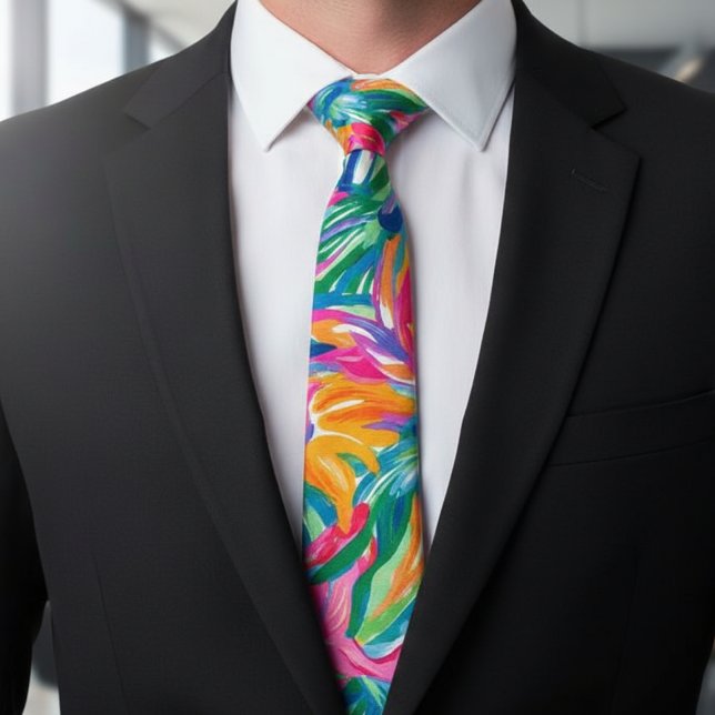 Corbata Vibrant Tropical Abstract  (Subido por el creador)