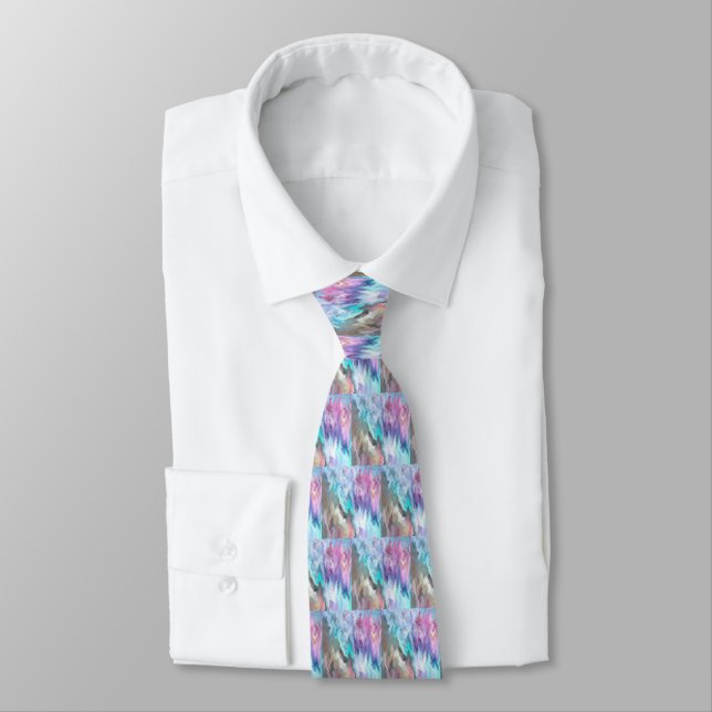 Corbata Vibrante Glitch Pastels (Atado)