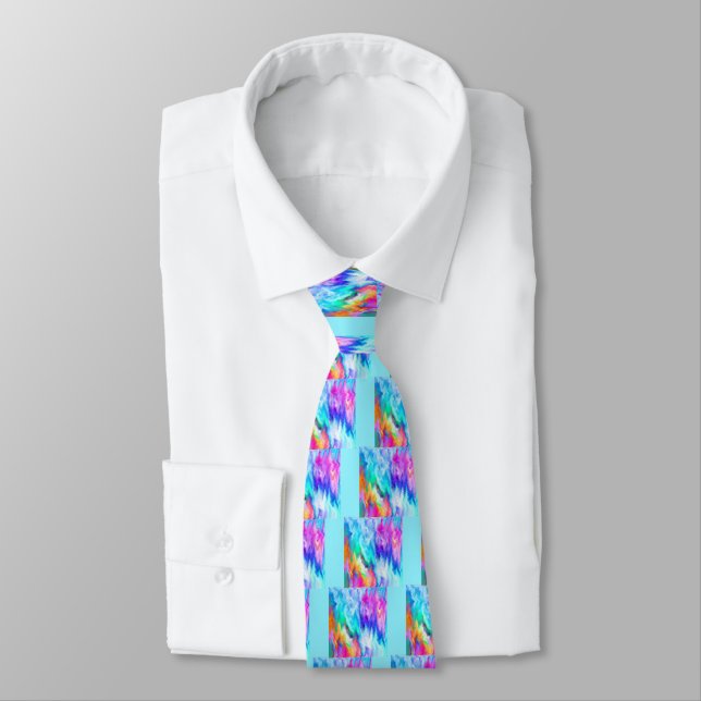 Corbata Vibrante Glitch Rainbow (Atado)