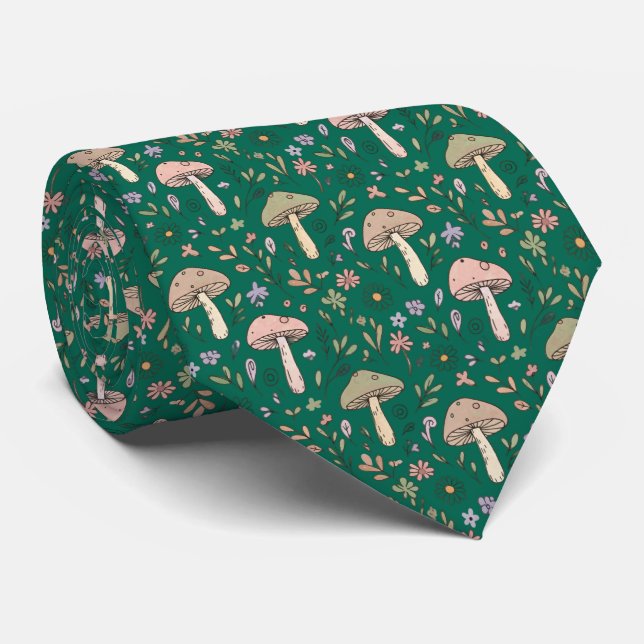 Corbata Vibrante hongo verde esmeralda lujo joya boda (Enrollado)