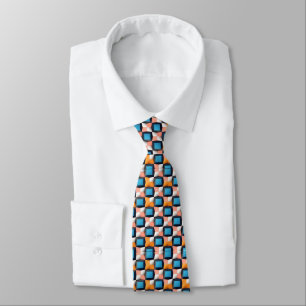 Corbata Vibrante Patrón de Ilusión Geométrica 3D - Color n