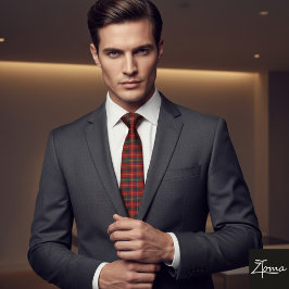 Corbata Vibrante Tartán Navideño