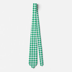 Corbata Vichy Verde y Blanco con Pata de Perdiz