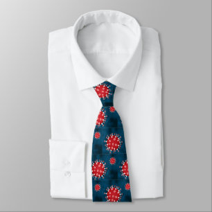 Corbata Vid 19 azul