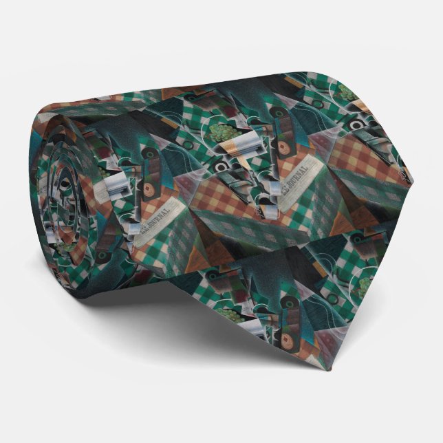Corbata Vida con manteles de cuadros de Juan Gris (Enrollado)