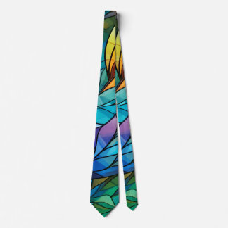 Corbata Vidrio con manchas llamativas, colores vivos, colo
