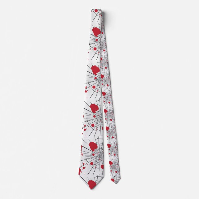 Corbata vidrio destrozado de halloween (Anverso)