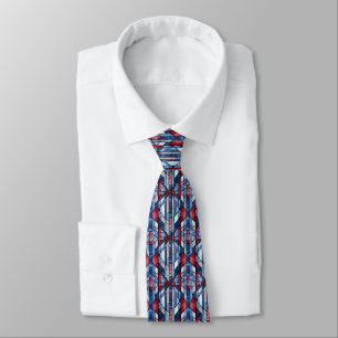 Corbata Vidrio emplomado vintage patriótico