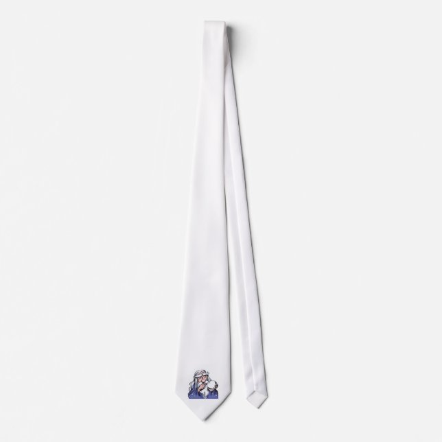 Corbata viejo mago blanco merlín (Anverso)
