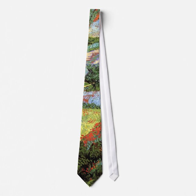 Corbata Vincent Van Gogh - Campo con amapolas Arte Fino (Anverso)
