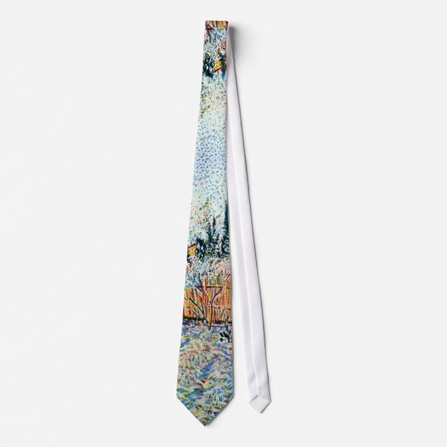 Corbata Vincent Van Gogh - Huerto con melocotoneros (Anverso)