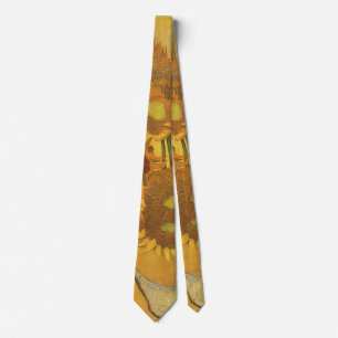Corbata Vincent van Gogh - Jarrón con quince girasoles