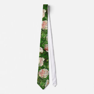 Corbata Vincent Van Gogh - Naturaleza Muerta Rosas Rosadas