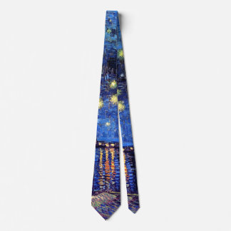 Corbata Vincent Van Gogh - Noche estrellada sobre el Ródan