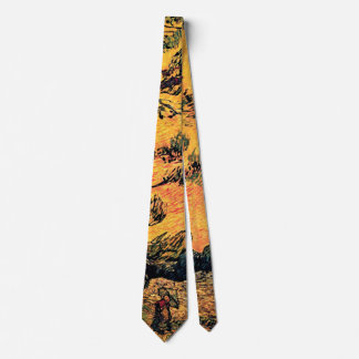 Corbata Vincent Van Gogh - Pinos Contra un Cielo Rojo