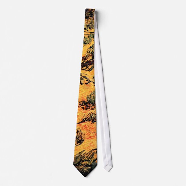 Corbata Vincent Van Gogh - Pinos Contra un Cielo Rojo (Anverso)