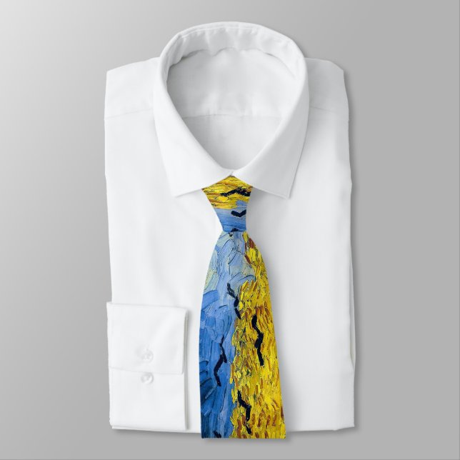 Corbata Vincent van Gogh - Trigal con cuervos (Atado)