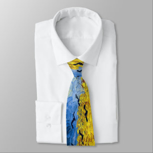 Corbata Vincent van Gogh - Wheatfield con cuervos