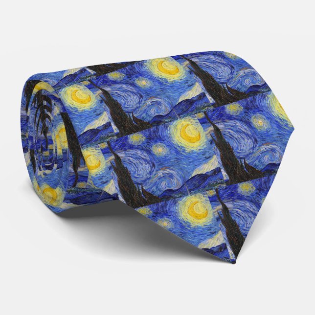 Corbata Vincent Willem van Gogh , "Noche estrellada" (Enrollado)