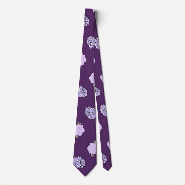 Corbata Vínculo a la Oficina Oral Violeta Profunda (Anverso)