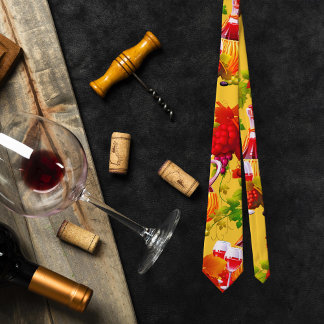 Corbata Vino Amantes Patrón de uvas