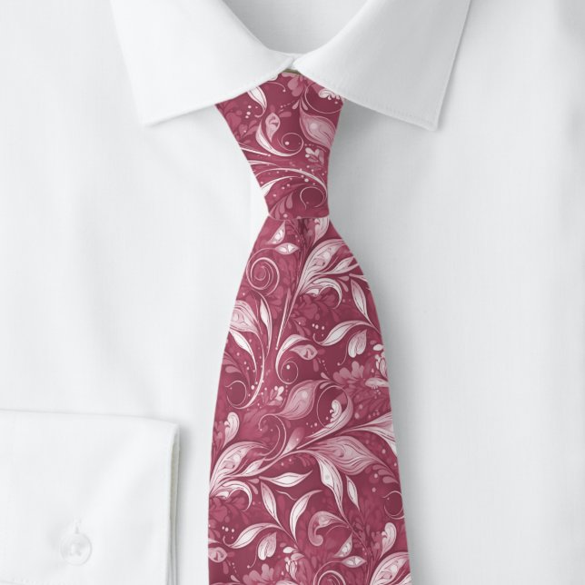 Corbata Vino Polvoriento Botánico Lujurioso (Subido por el creador)