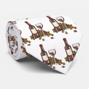 Corbata Vino Rojo Merlot Cabernet Botella de Vidrio de Uva