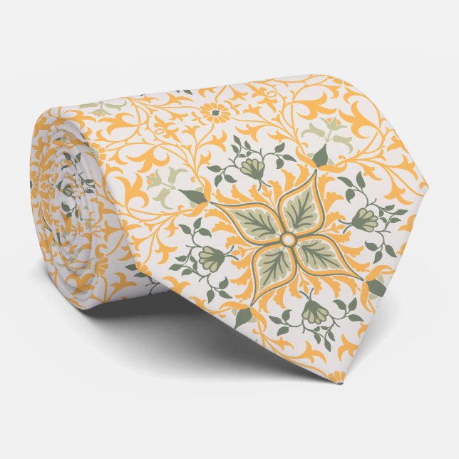 Corbata Vinos florales venosos decorativos (Enrollado)