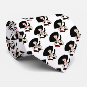 Corbata Vintage Art Deco Mujer con guantes Gorras