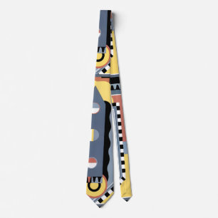 Corbata Vintage Art Deco Pochoir Jazz Patrones Geométricos