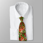 Corbata Vintage Christmas Birds Holly Faux Gold Pattern<br><div class="desc">Este patrón representa a los pájaros sentados en las ramas grises con nieve y con un contorno y líneas de Relieve metalizado de imitación de oro decorativas sobre un fondo rojo oscuro. Puede cambiar el color de fondo haciendo clic en el botón "Personalizar" y, a continuación, en la inscripción "Haga...</div>
