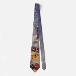 Corbata Vintage Christmas, Santa Claus Workshop North Pole