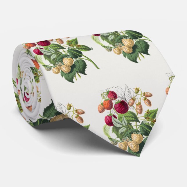 Corbata vintage de fresa (Enrollado)