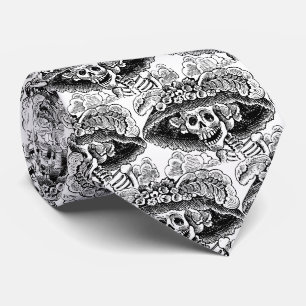 Corbata Vintage Día de Muertos La Calavera Catrina