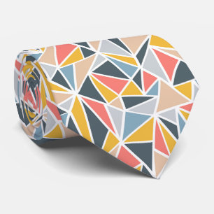 Corbata Vintage Dusty Geometric Triangles Tie