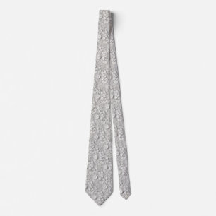 Corbata Vintage Floral White Lace
