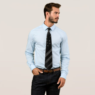 Corbata Vintage gris militar de la bandera de Armerican