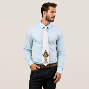 Corbata Vintage Hot Fudge Ice Cream Sundae Cumpleaños