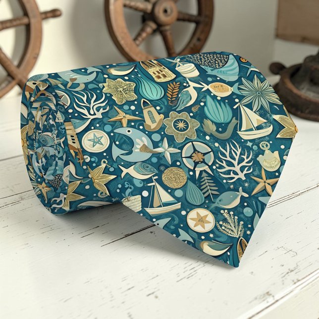 Corbata Vintage Náutica Personalizada (Subido por el creador)