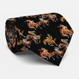 Corbata Vintage niños de vacas occidentales en caballos