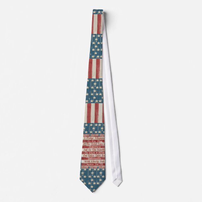 Corbata Vintage Pledge Of Allegiance (Anverso)