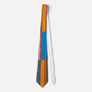 Corbata Vintage Retro Colorful Stripes Pattern